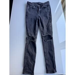 American Eagle Outfitters Women's Skinny & Slim Black Distressed Stretch Jeans